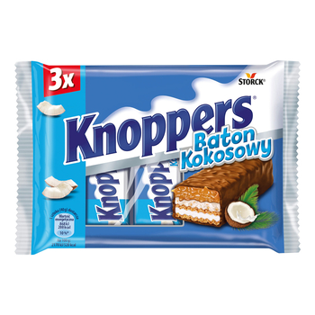 1x 120g KNOPPERS Kokosová tyčinka 3-bal