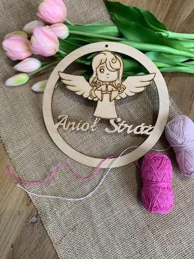 Macrame Guardian Angel lapač snov macrame 20 cm základňa