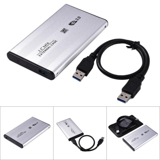 2,5' DISK OHRNUTIE SATA USB 3.0 HDD BAY SILVER