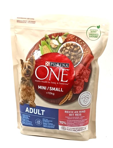 Purina OneOne Mini dospelé hovädzie mäso s ryžou 800 g