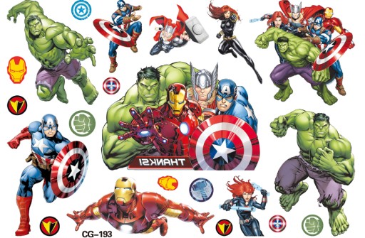 Umývateľné tetovanie pre deti AVENGERS CG193