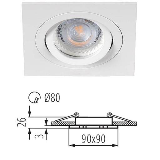 KANLUX Oczko Halogénové LED stropné svietidlo pohyblivé SEIDY GU10 10W matné