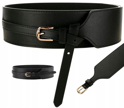 Boho Leather Belt Dámsky opasok Široký korzet Guma