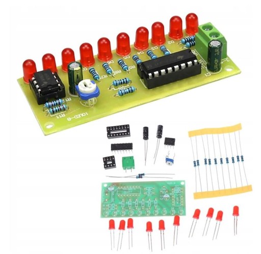 NE555 LED modul plávajúceho svetla na spájkovanie učebnej sady