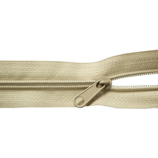 Páska na špirálový zips 5mm, BÉŽOVÁ + 10 zipsov, 5m