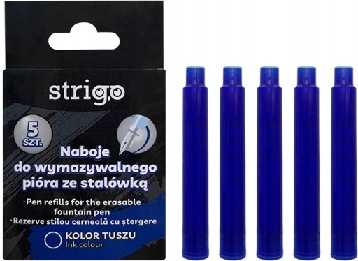 Vymazateľné perá s hrotom, 5 kusov STRIGO