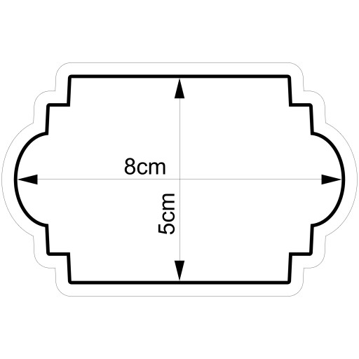Formička na štítok Rám 60 8cm