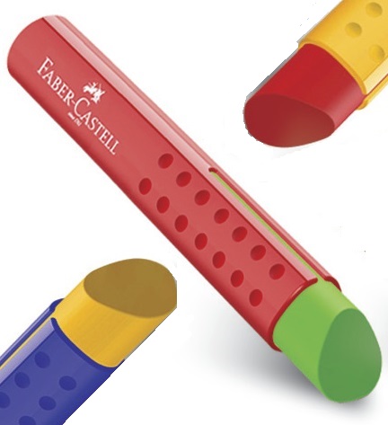 FABER-CASTELL Trojuholníková guma s rukoväťou a TRI krytom
