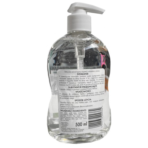 GÉL NA INTÍMNU HYGIENU BIELY JELEN, ALOE 500ML