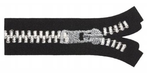 PATCH TERMO APLIKÁCIA Zips STRIEBORNÝ Zips