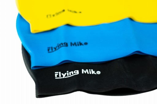 Čierna silikónová plavecká čiapka Flying Mike