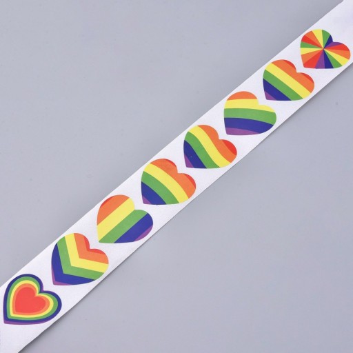 Nálepky so srdcom Rainbow Heart Valentínsky Scrapbooking 8 vzorov 2,5 cm 50ks