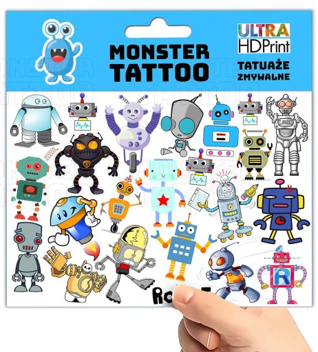 UMÝVAJÚCE DOČASNÉ TETOVANIE PRE DETSKÉ DETSKÉ ROBOTY ORIGINÁLNE DIZAJNY