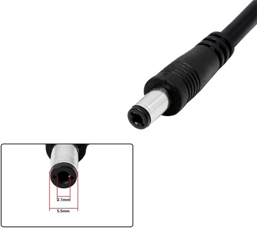 USB NAPÁJACÍ kábel 5V až 9V DC zástrčka 5,5x2,1mm