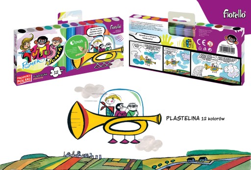 Školská plastelína 12 farieb Fiorello Tytus, Romek a A'Tomek