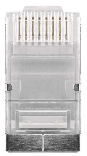 Zástrčka RJ45, pozlátený konektor EKRAN, internet LAN, sieť FTP CAT 5E - 20 ks.