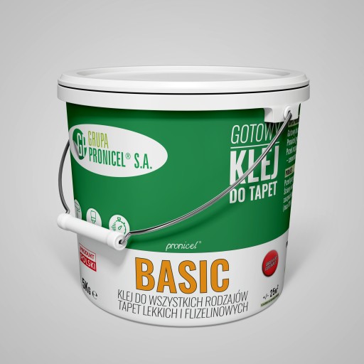 Hotové lepidlo na vliesové, vinylové a ľahké tapety PRONICEL BASIC 2,5 kg