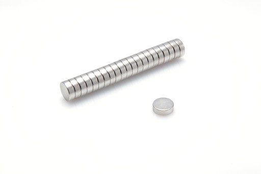 Neodymový cylindrický magnet MW 8x2,6 N38, sada 10 kusov