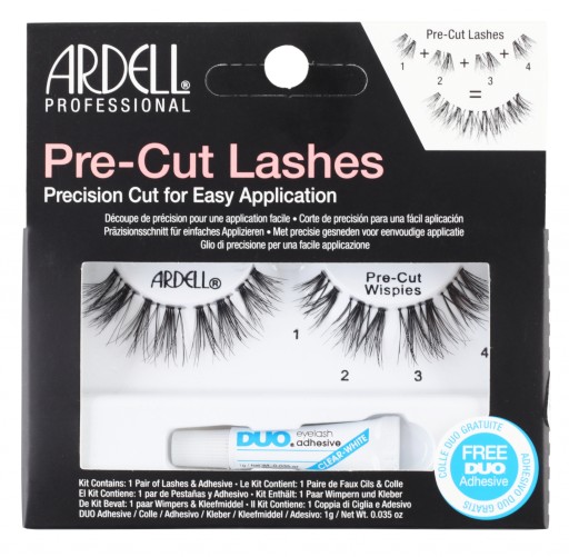 Umelé mihalnice Ardell Pre-Cut Wispies + lepidlo Duo