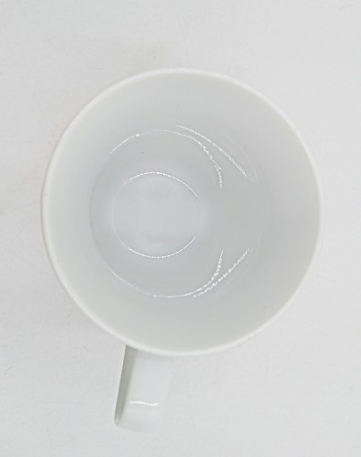 Keramický pohár, 180 ml, biely s kvetmi