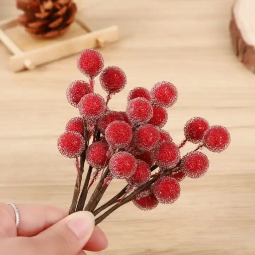 FROST RED UMELÝ Jarabina, 20 ks, ZÁVÄZOK, OZDOBY NA VIANOČNÝ STROMČEK, ČERKY