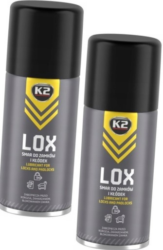 K2 LOX OLEJ NA ÚDRŽBU ZÁMKOV, VISNÝCH ZÁMKOV, VLOŽIEK, VODÍTEK, PÁNTOV 150ML