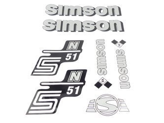 Sada samolepiek simson s51 n51 strieborná