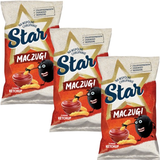 Star Snaki Clubs Kečupové chrumky Snacks 3x80g