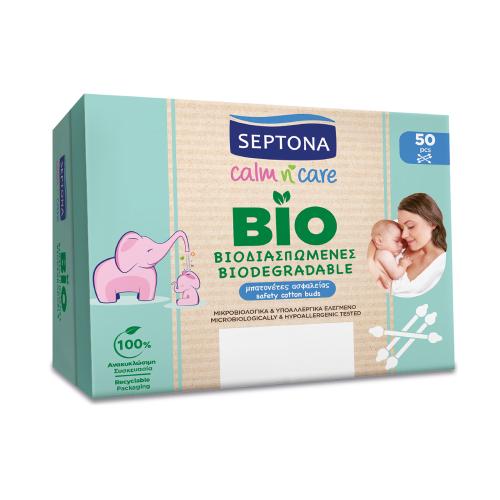 Biologicky odbúrateľné vatové tyčinky pre deti