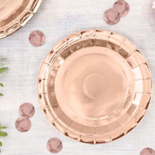 LUX papierové taniere ROSE GOLD hen party EXOTIC rosegold x6