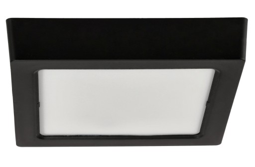 LED stropné svietidlo prisadené na povrch 12W 1200lm 4000K čierny štvorec