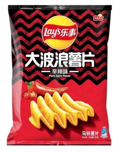 Lays Big Wave Pure Spicy chipsy 70g