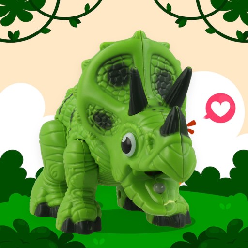 DINOSAUR TRICERATOPS FIGURKA MODEL zareve sa rozsvieti