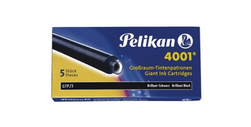 ČIERNE ATRAMENTOVÉ náplne pre dlhé perá, 5 ks