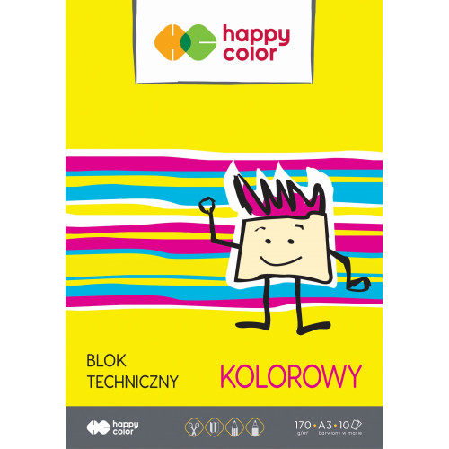 A3 farebný technický blok 10 listov HAPPY COLOR