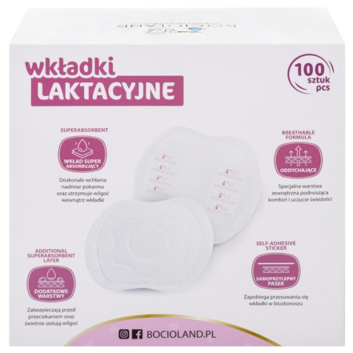 LAKTAČNÉ VLOŽKY DO PODPRSENKY BOCIOLAND 100 ks