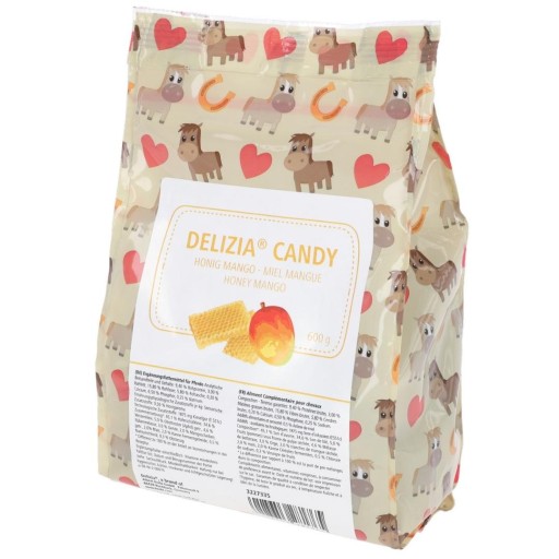 Pochúťky pre kone Delizia Candy Honey/Mango 600g