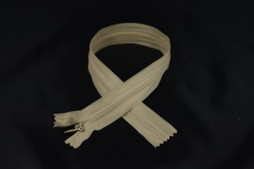 Zips, SAMOSTATNÝ Zips, PREkrytý, ČIPKA, 60 cm, BÉŽOVÁ