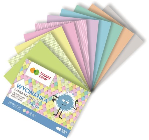 Pastelový farebný papier Happy Color A4 10k