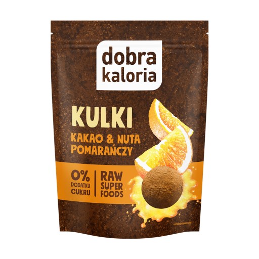 Zdravý snack kakaové guľky s nádychom pomarančových datlí Mandle Orechy 65g