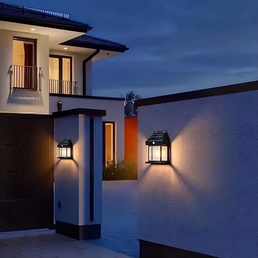 SOLÁRNE LED LAMPA LAMPA ZÁHRADNÁ FASÁDNA NÁSTENNÁ LAMPA SO SNÍMAČOM POHYBU