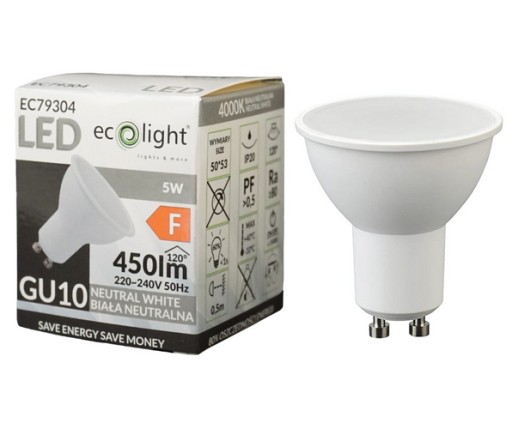 GU10 LED ŽIAROVKA 5W 4000K 450lm NEUTR