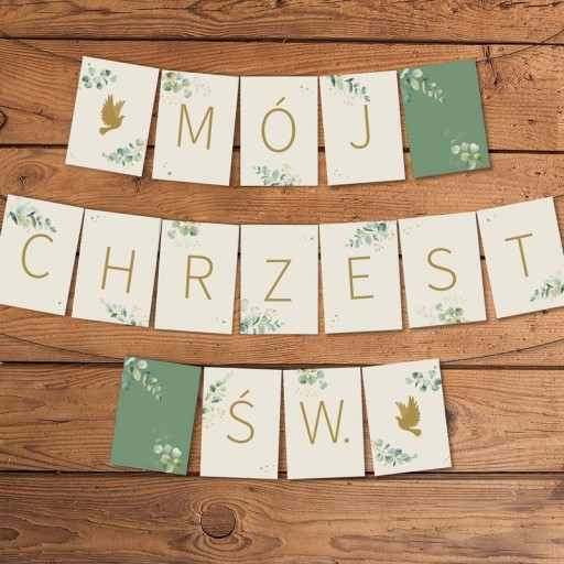 BANNER na svätý krst, botanická MEGA stuha