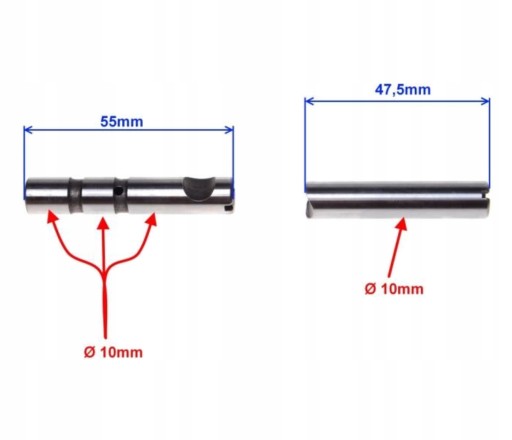ATV QUAD SHINERAY 150 Valve Rocker Axes