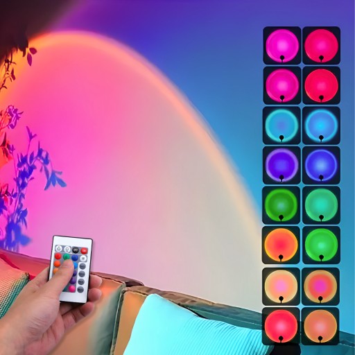 ZÁPAD SLNKA PROJEKTOROVÁ LAMPA VIACFAREBNÁ RGB LED NOčná nálada