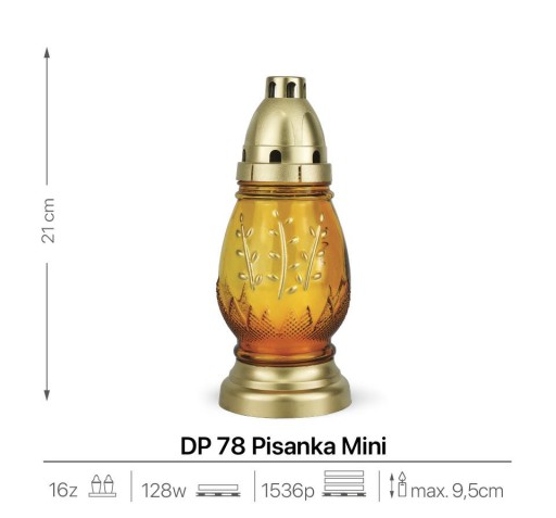 Veľkonočná sviečka Veľkonočné vajíčko 21 cm Hnedá DP78 Sviečka s vymeniteľnou vložkou