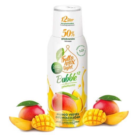 Fruttamax Mango Light sirup 500 ml do sódy BEZ CUKRU na 12 litrov vody