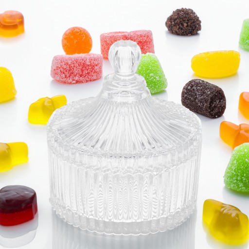MISKA NA CUKOR, veľká 200 ml, sklenená nádoba na cukor, elegantná do kuchyne