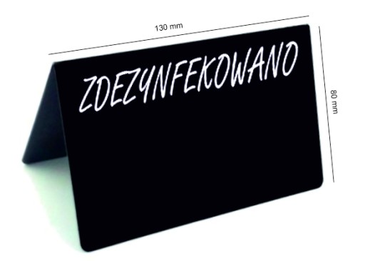 Kriedová tabuľa s potlačou DEZINFEKOVANÁ - 1 ks.