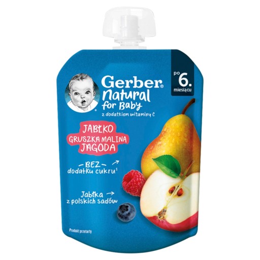 Gerber pena Jablko hruška malina čučoriedka 80g